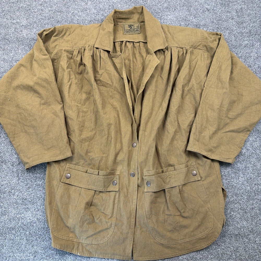 Vintage Sabi Sabi Safari Jacket Tan Utility Field Jacket Minimalist‎ Oversized M